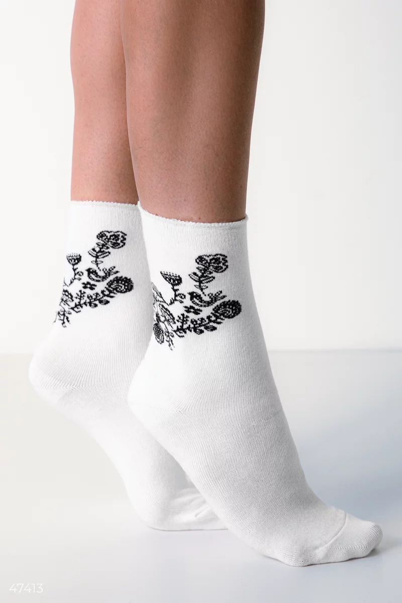 WWhite cotton socks photo 1