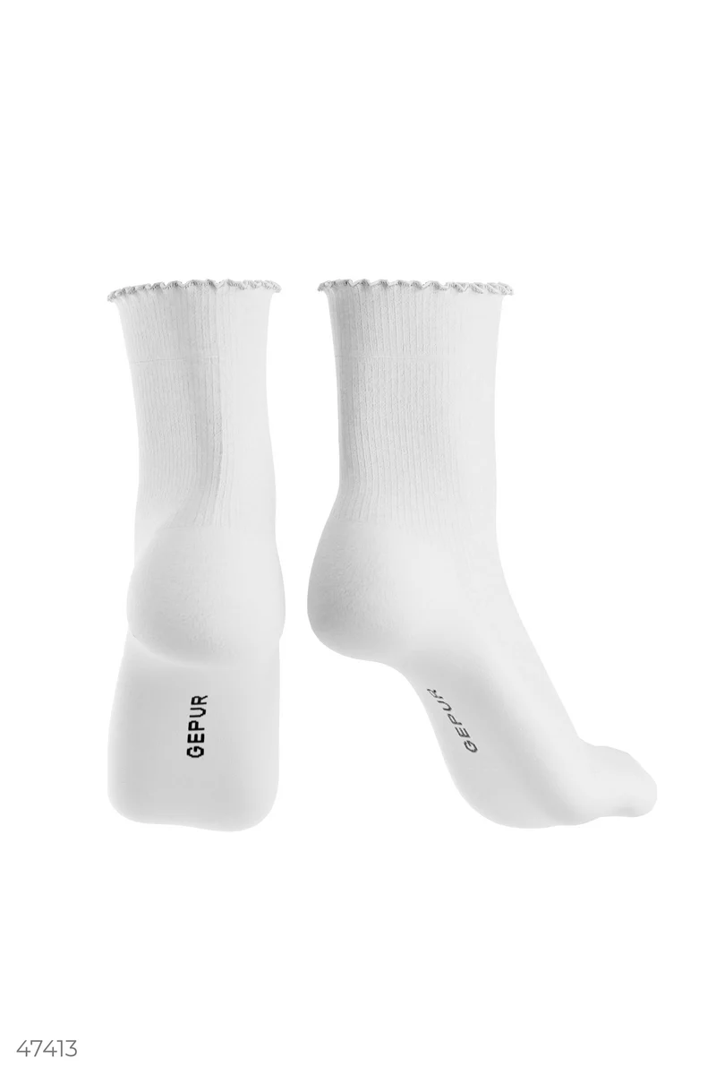 WWhite cotton socks photo 4