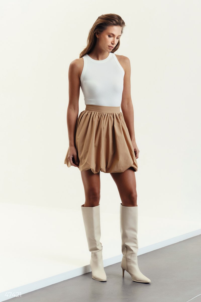 スカート andmary Nini balloon skirt beige ANDMARY】Nini balloon skirt