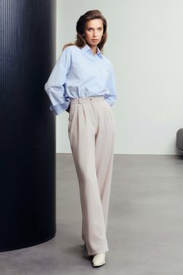 Basic beige palazzo pants photo 2