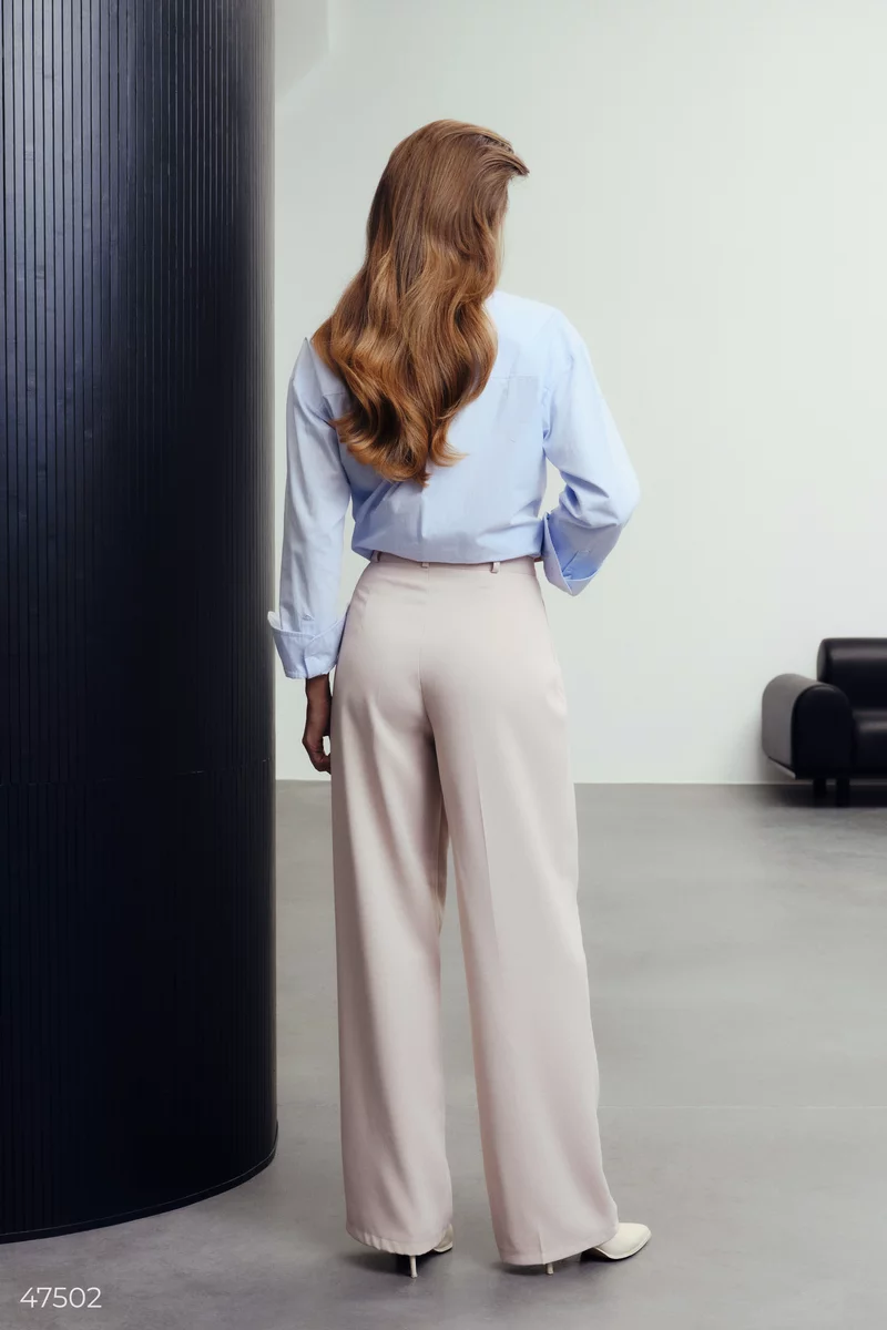 Basic beige palazzo pants photo 4