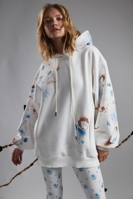 Milk hoodie oversized with print