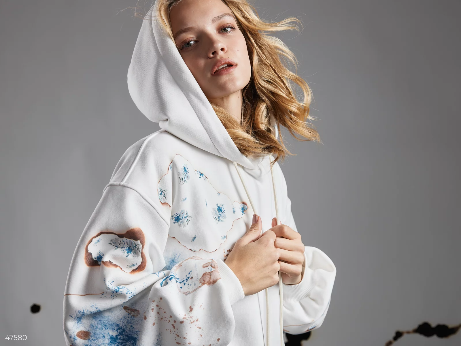 Milk hoodie oversized with print photo 1