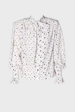 Chiffon blouse with a pea print
