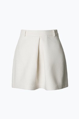 Milk mini skirt with bouclé