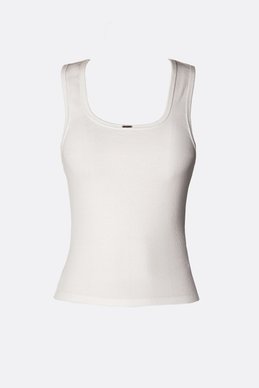 Milky top with wide straps