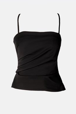 Black top with side drape