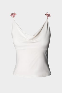 Milky top with thin straps