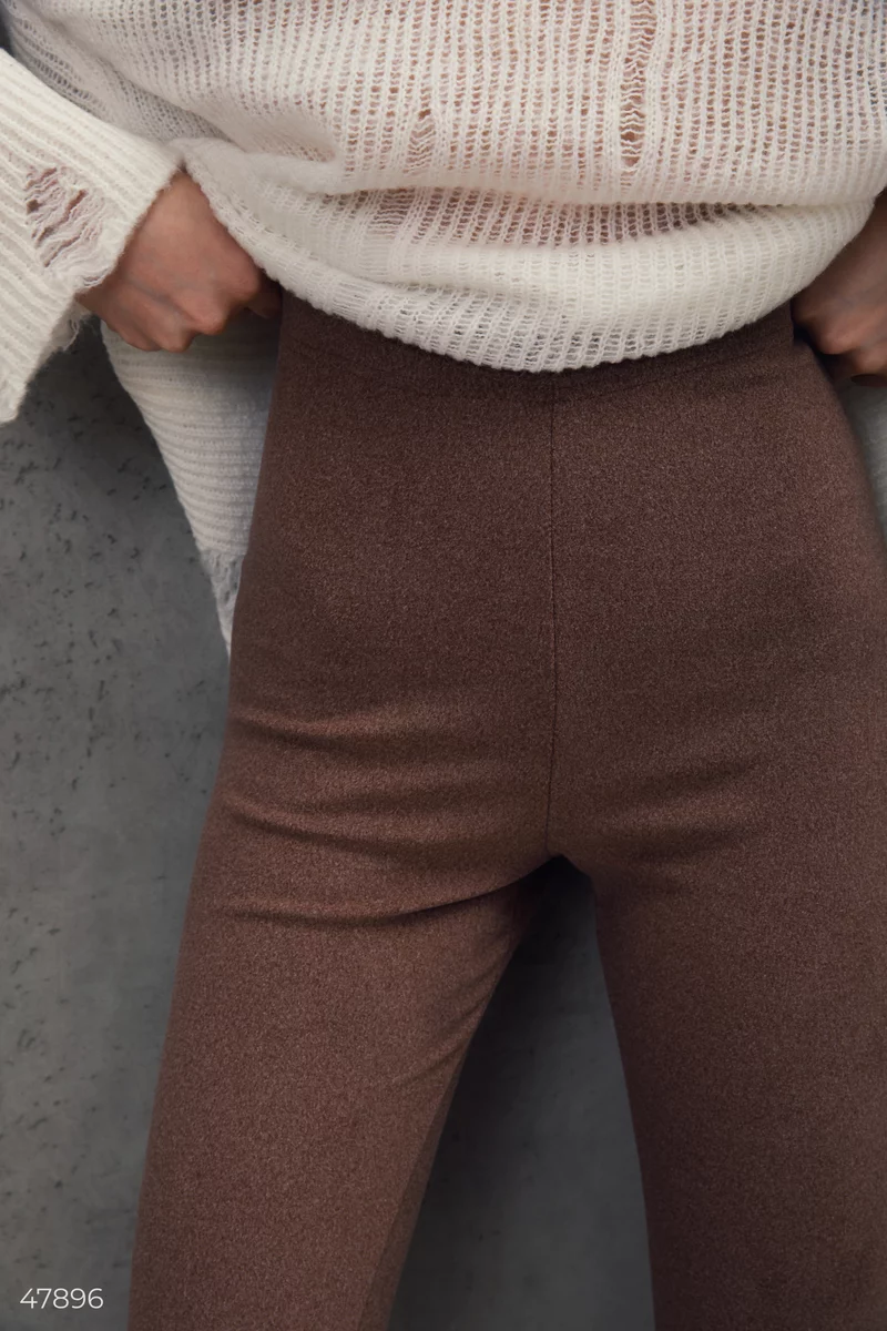 Light brown warm leggings photo 2