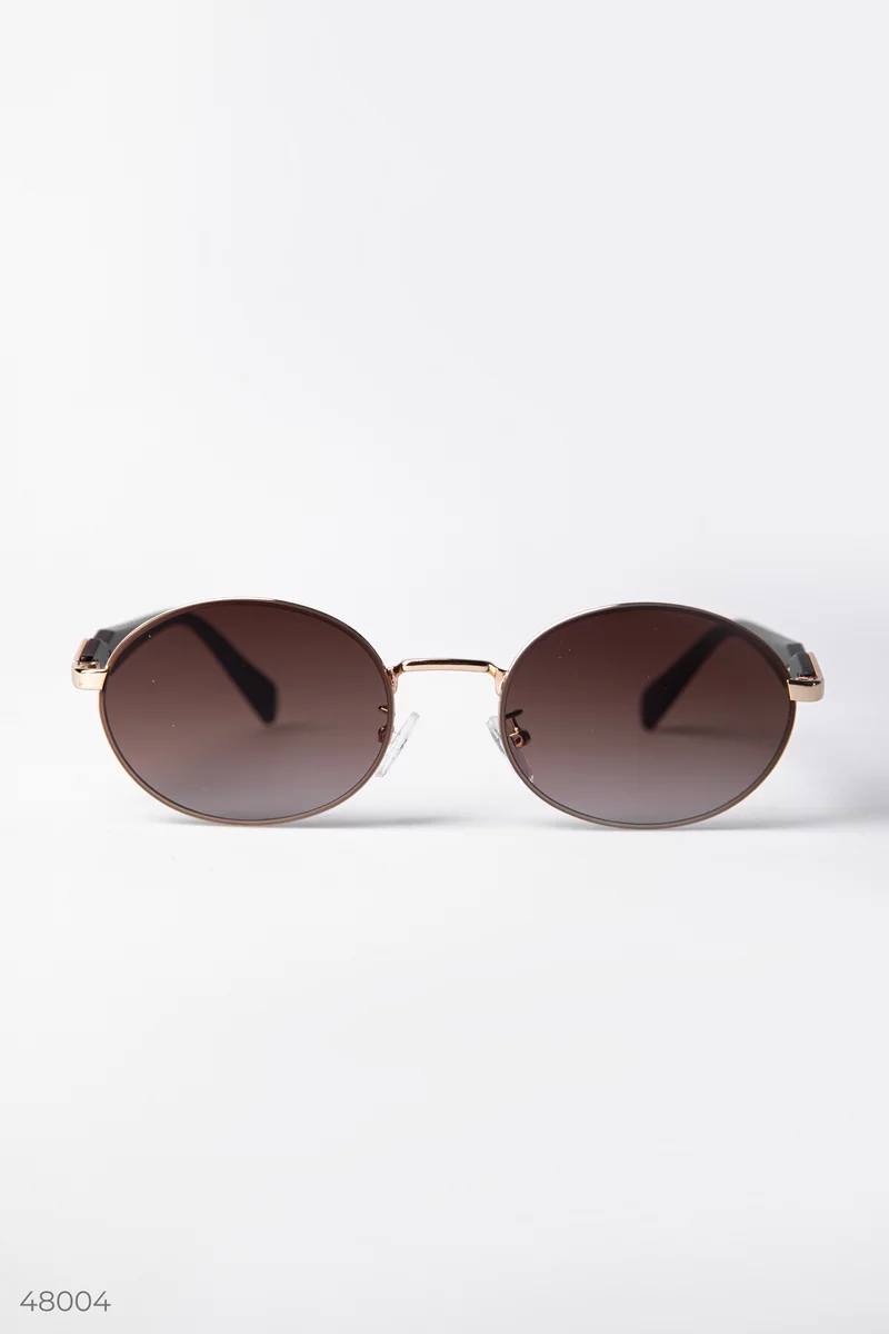 Brown sunglasses with oval lenses photo 1