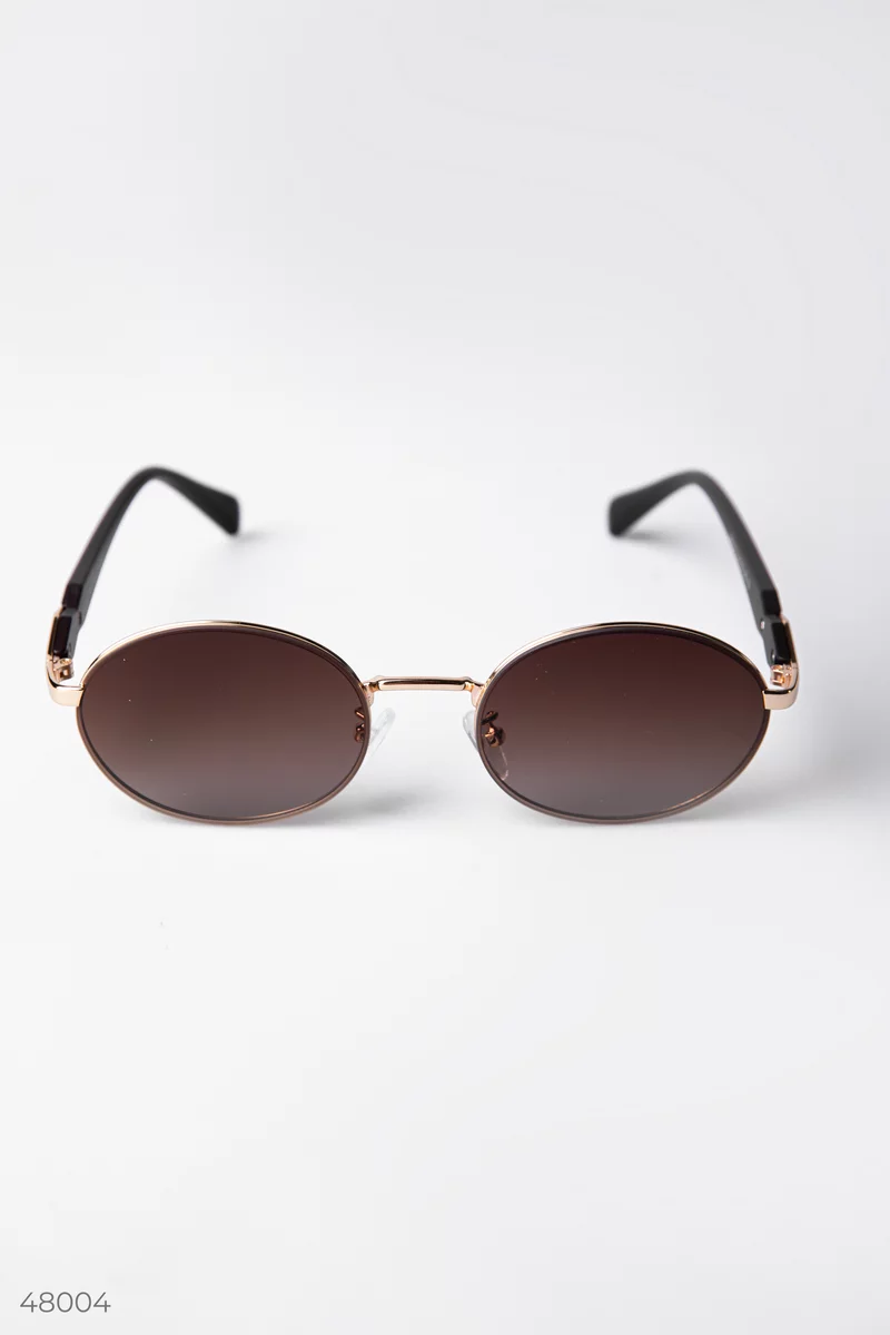 Brown sunglasses with oval lenses photo 3