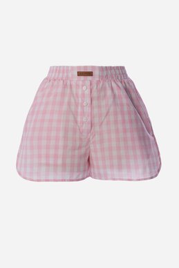 Pink short shorts with slits