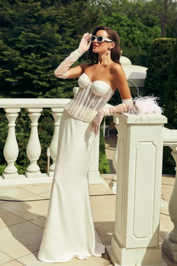 Кружевной корсет-бюстье на косточках фотография 1