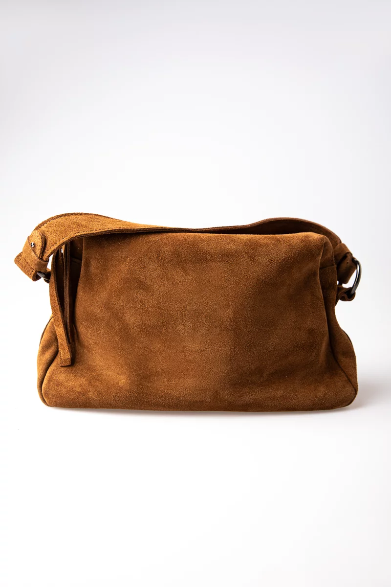 Caramel suede bag photo 1