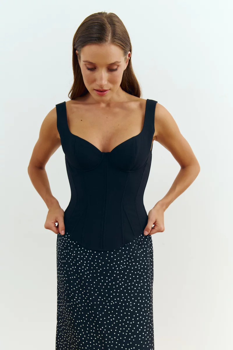 Black corset with straps photo 1