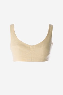 100% linen top in Butter Yellow