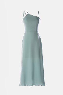 Satin dress in menthol shade