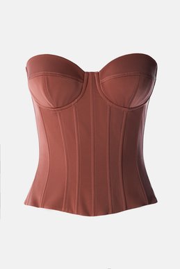 Beige corset-bustier with underwire