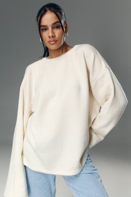 Milk knit jumper with open back