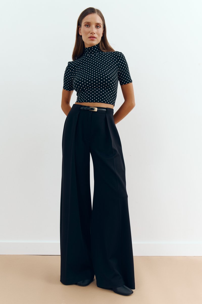 

Чорні штани-палаццо вільного крою