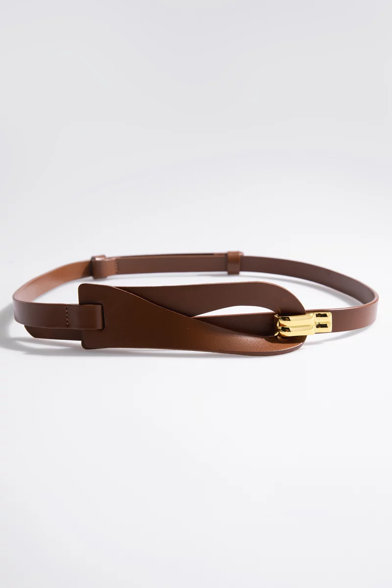 Cappuccino accent loop belt photo 2