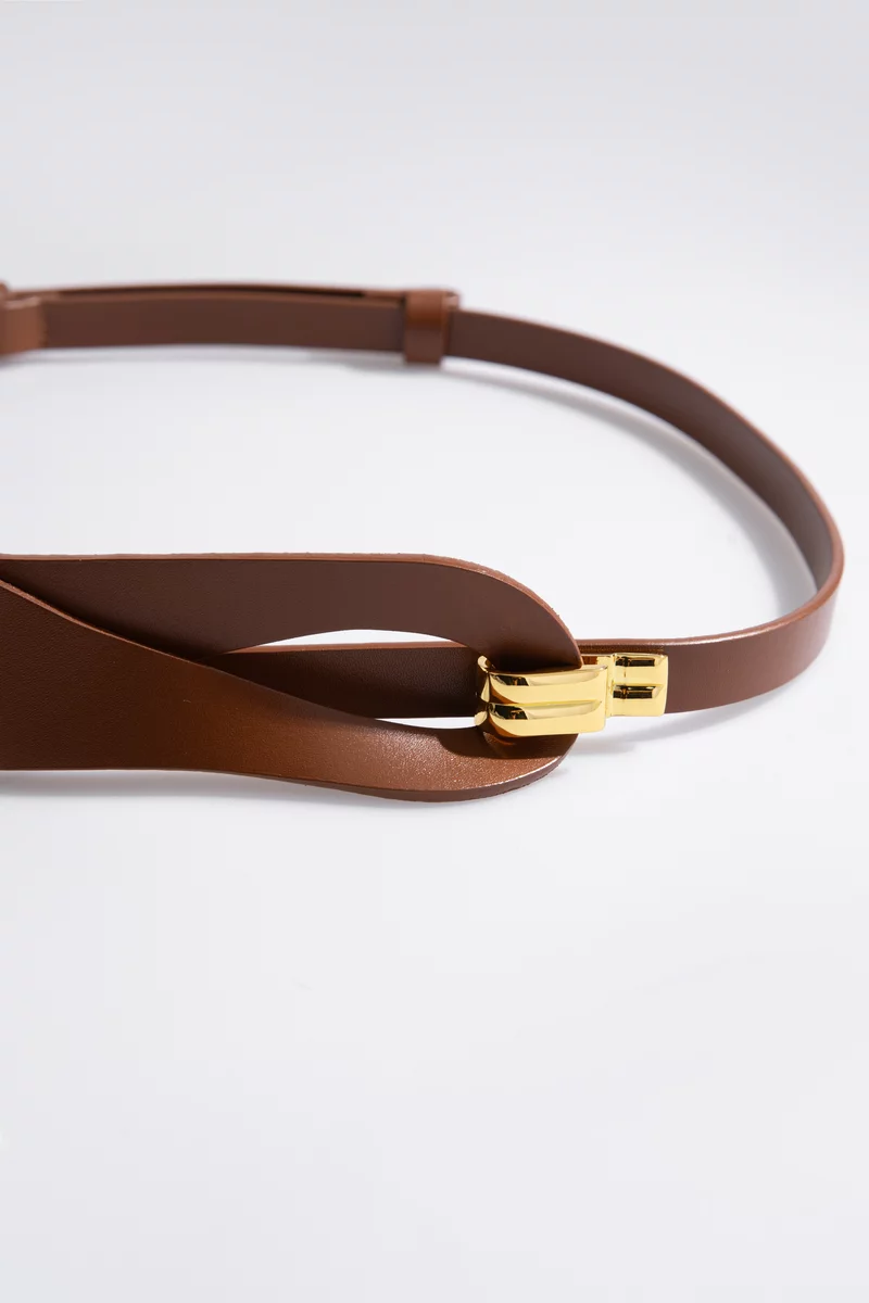 Cappuccino accent loop belt photo 3