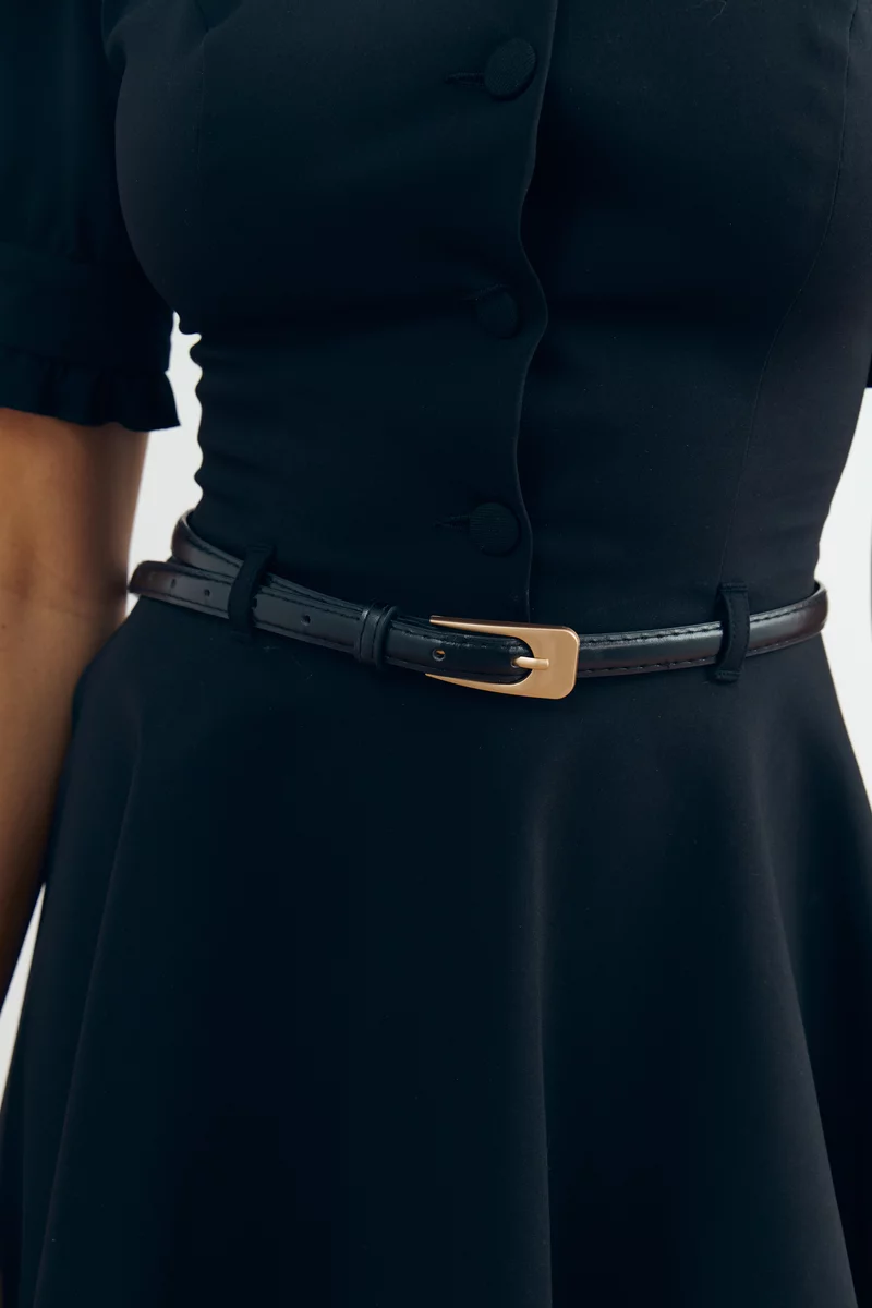 Black thin belt photo 1