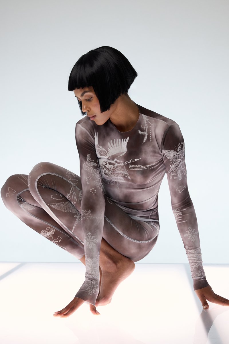 

Лонгслів зі стрейч-сітки Душа