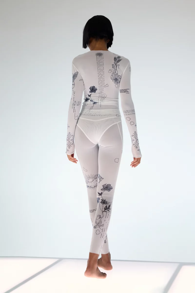 Milky longsleeve made of stretch mesh Dusha photo 5