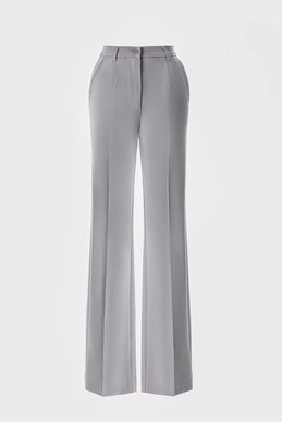 Grey high-waisted flared pants