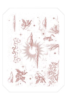 Milk rectangular placemat with designer print 35x50 cm