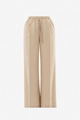 Молочные штаны-палаццо на завязке