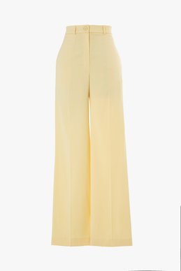 Yellow high-waisted palazzo pants