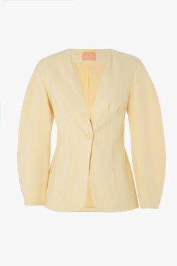 Желтый жакет с V-образным вырезом