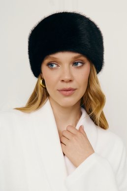Black faux fur headband