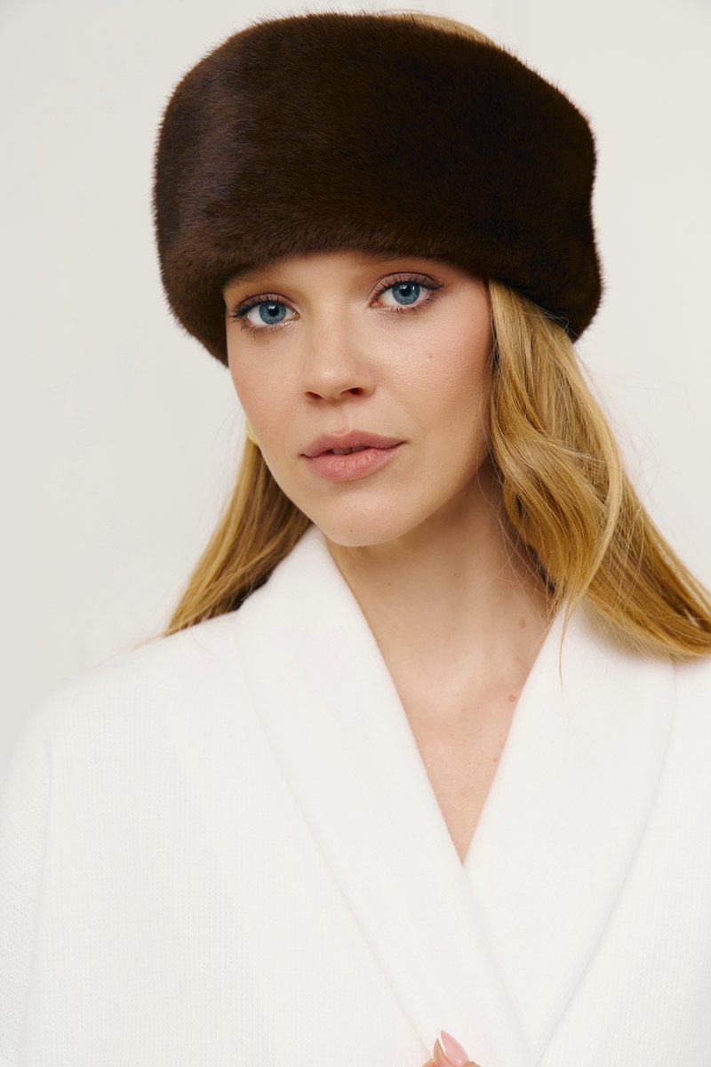 

Пов'язка зі штучного хутра у шоколадному відтінку