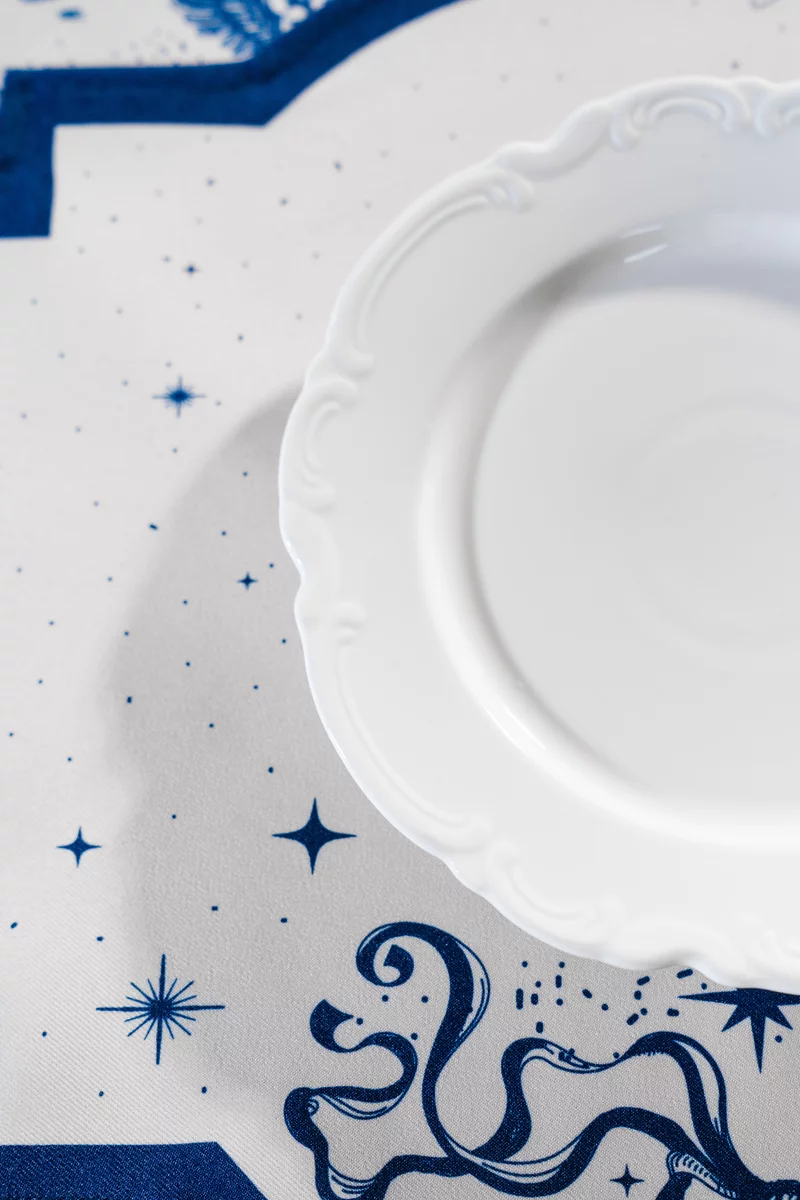 Белая фарфоровая тарелка 20 см фотография 2