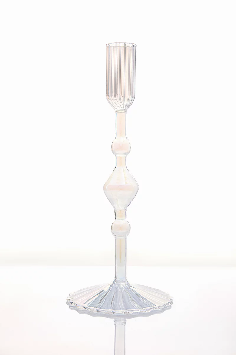 Стеклянный подсвечник на ножке Стеклянный подсвечник на ножке фотография 1