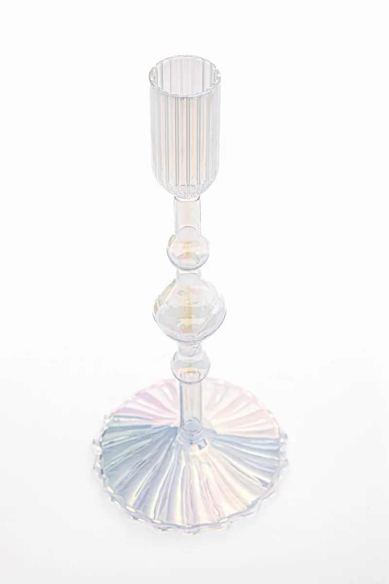 Стеклянный подсвечник на ножке Стеклянный подсвечник на ножке фотография 2