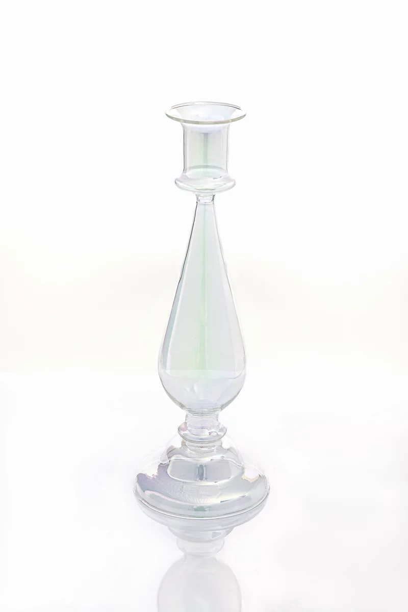Стеклянный подсвечник капля Стеклянный подсвечник капля фотография 2