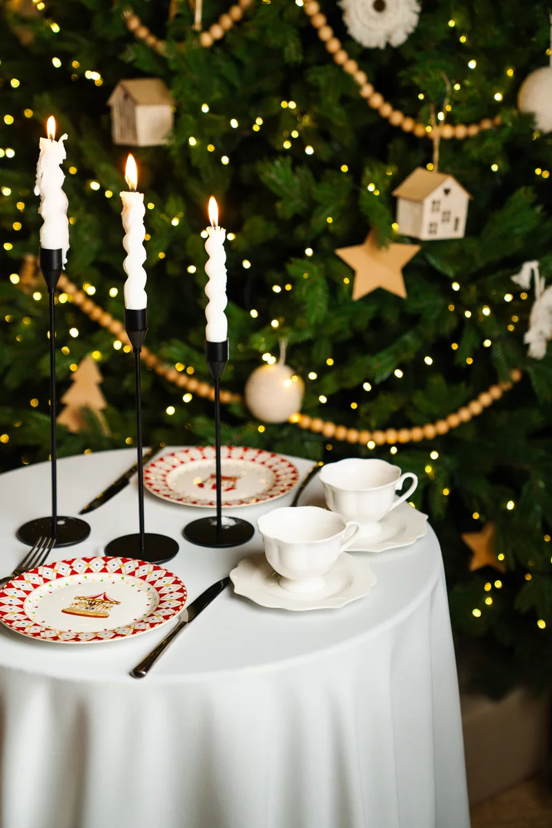 Черный набор из трех подсвечников фотография 1