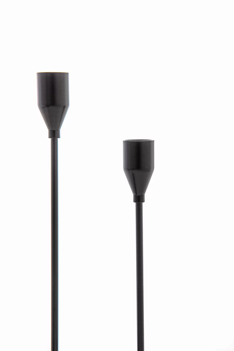 Черный набор из трех подсвечников фотография 5