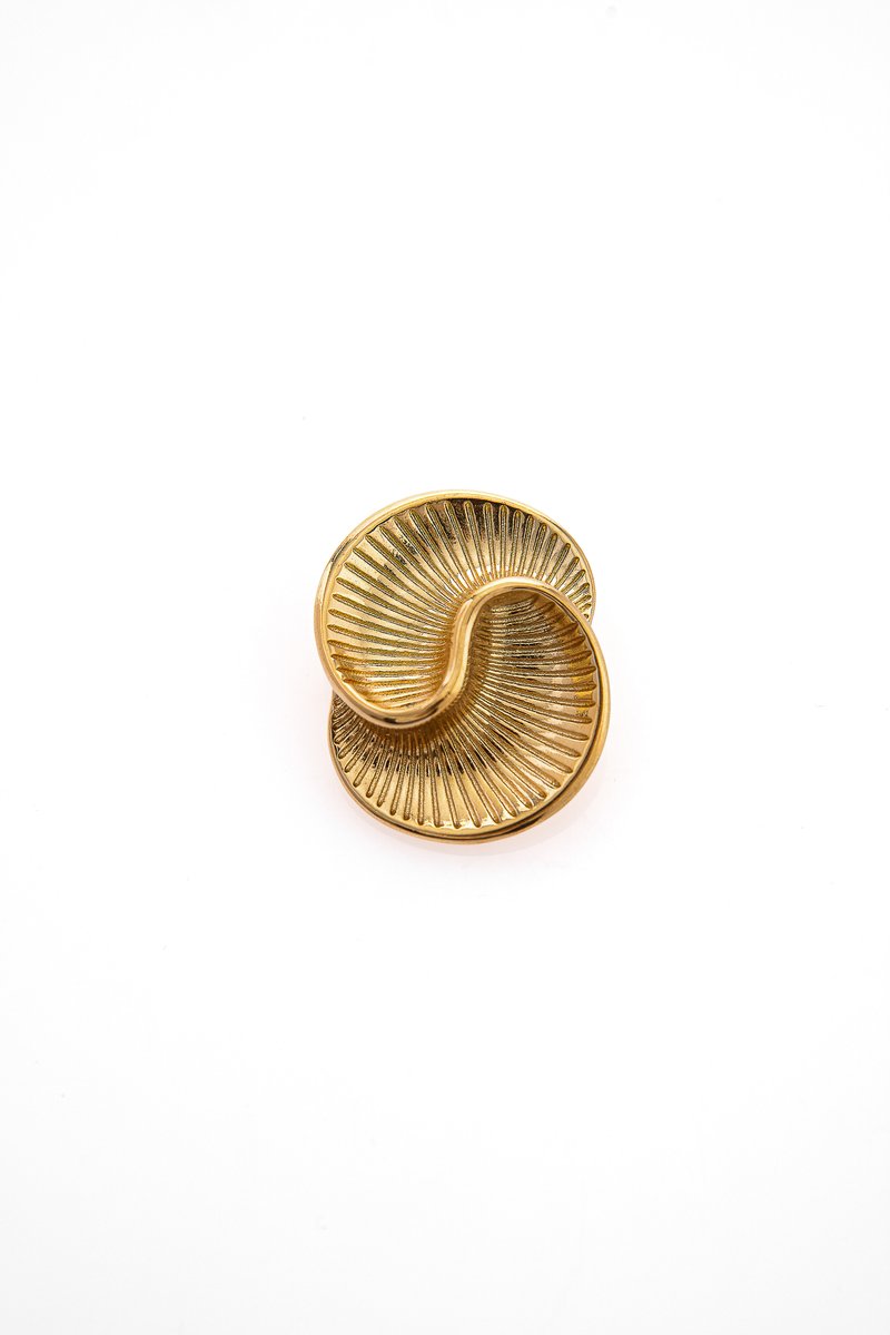 

Золотиста брошка асиметричної форми