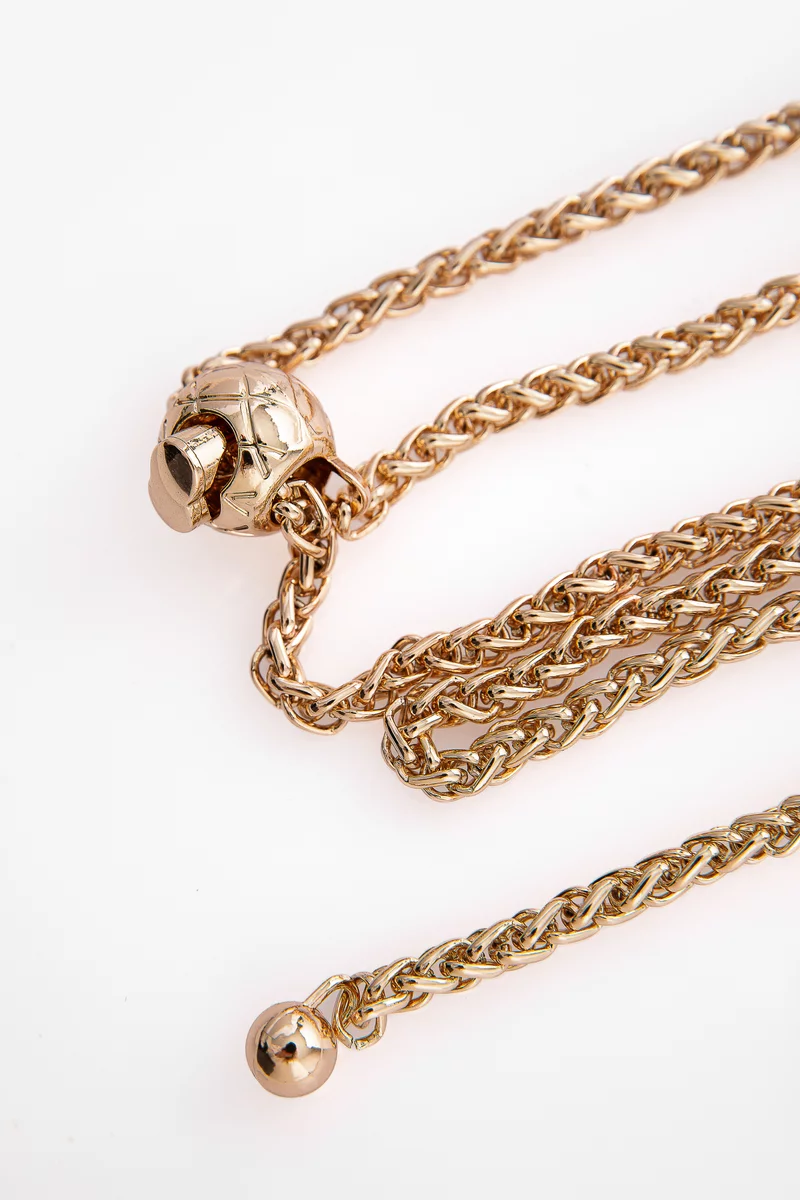 Золотистый ремень-цепочка фотография 2