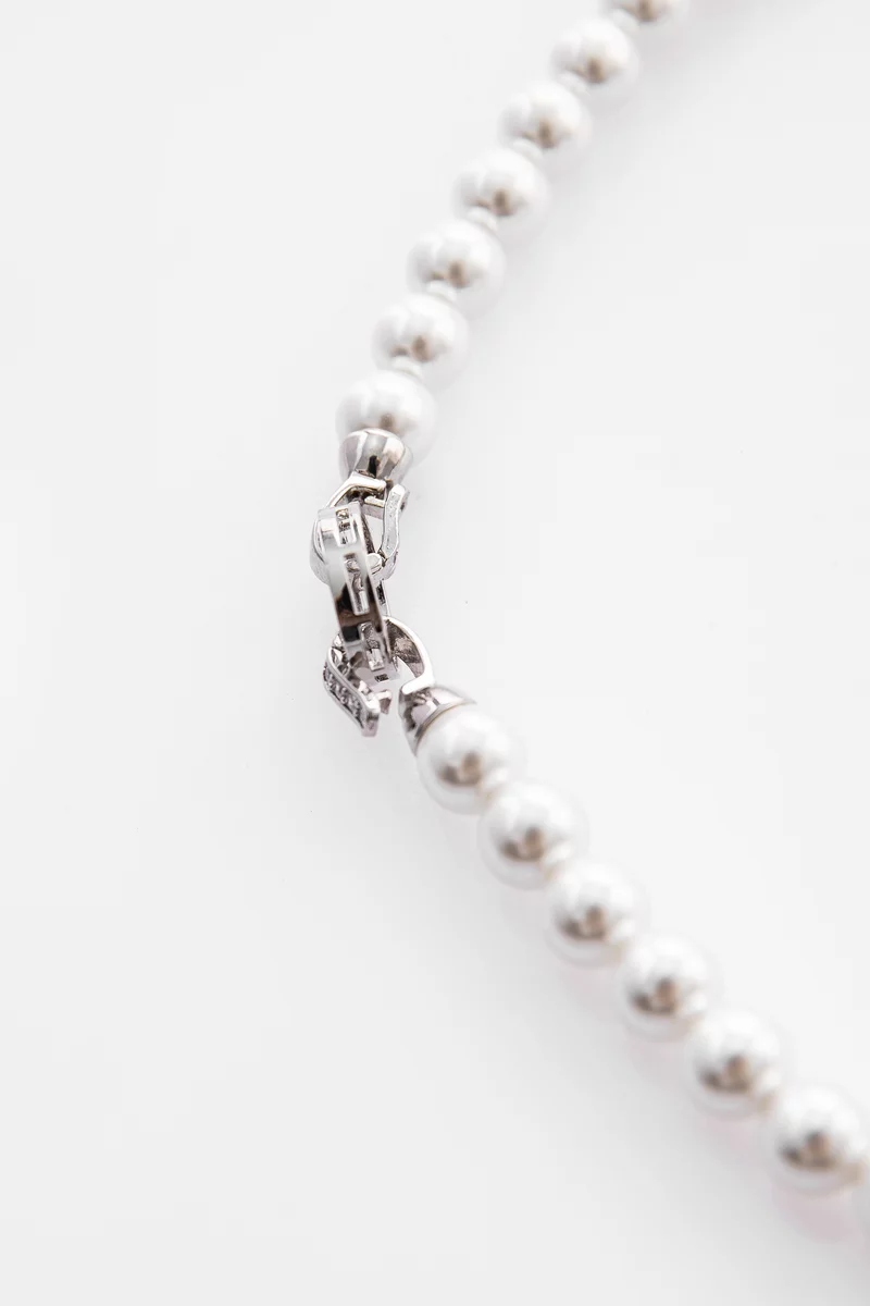 Молочное колье с жемчужинами фотография 4