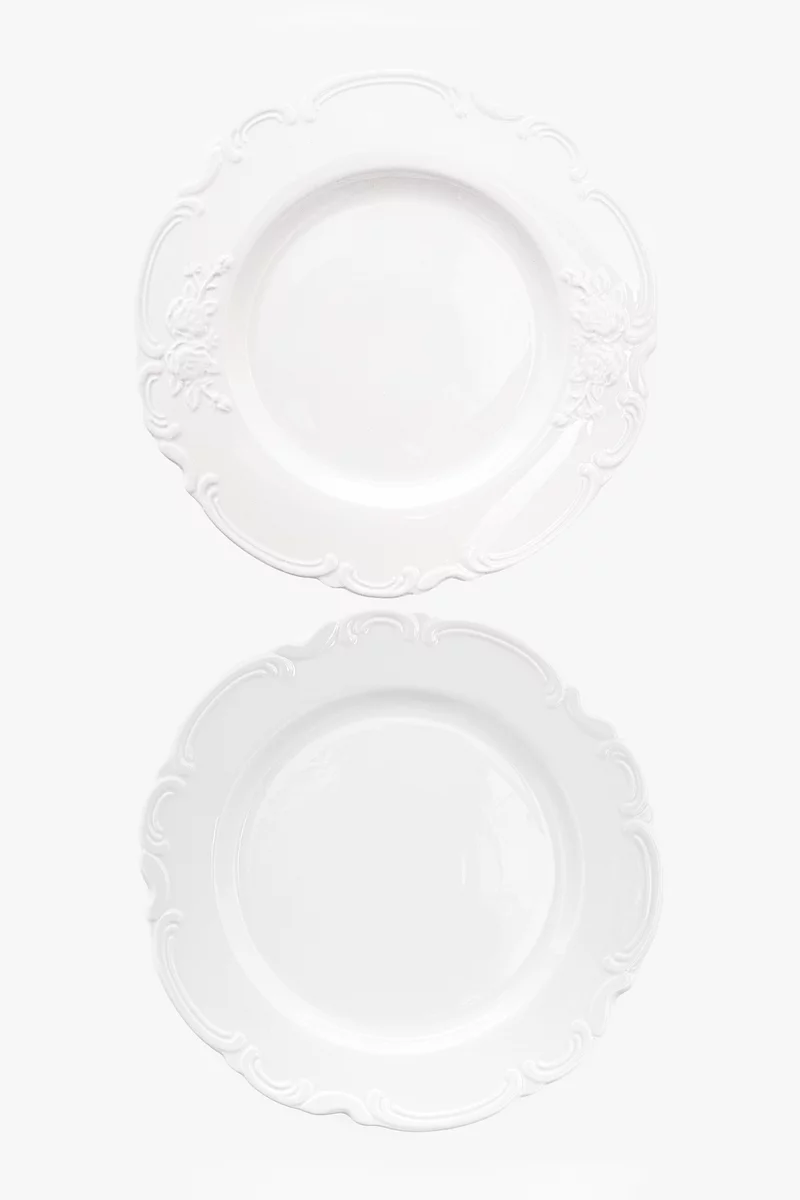 Набор из 2х фарфоровых тарелок 20 и 25 см Набор из 2х фарфоровых тарелок 20 и 25 см фотография 1
