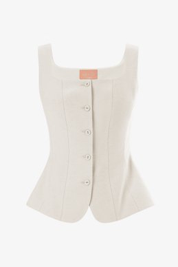 Milky vest with wide straps