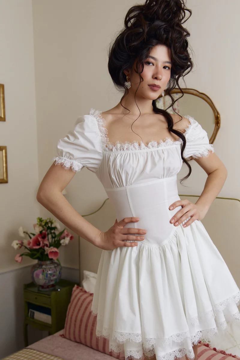 Хлопковое платье мини под корсет Marie фотография 2