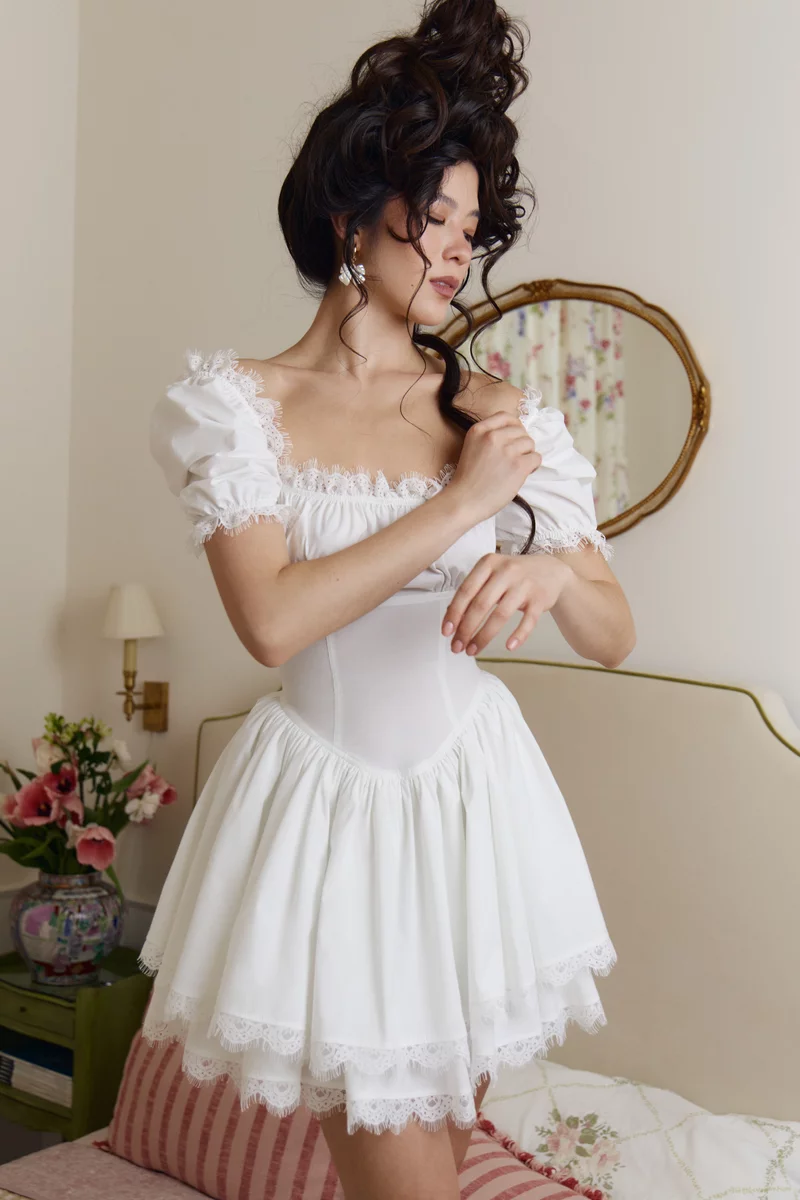 Хлопковое платье мини под корсет Marie фотография 5