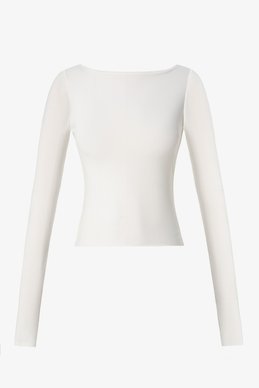 Молочный лонгслив из инновационной collagen-infused ткани UMORFIL® N6U®